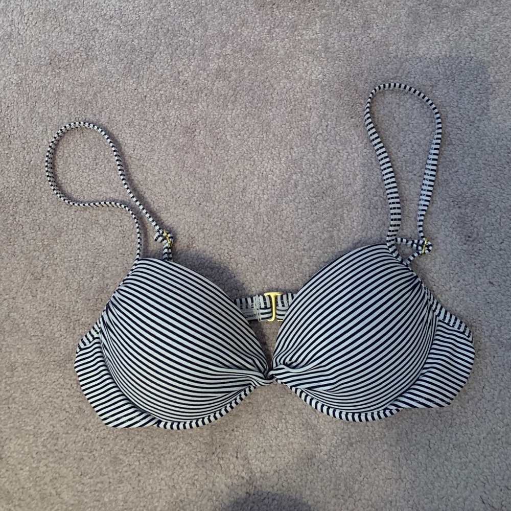 Striped swim suit top